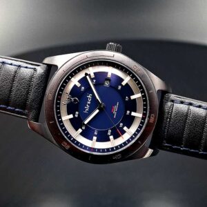 Hirsch Green Message Obsidian Blue Herrenuhr – Solaruhr mit blauem Zifferblatt